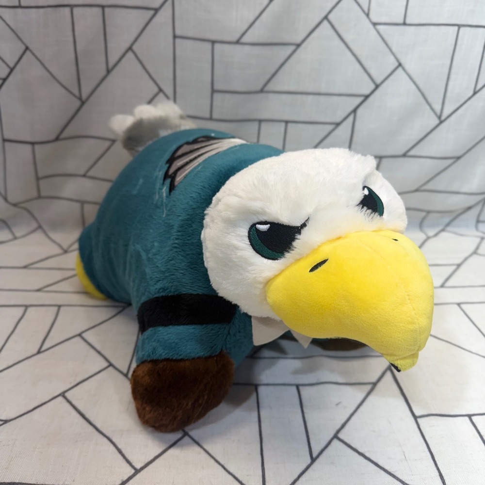 Pillow Pets Philadelphia Eagles Plush 18in Green NFL Mascot Folding Pillow Toy